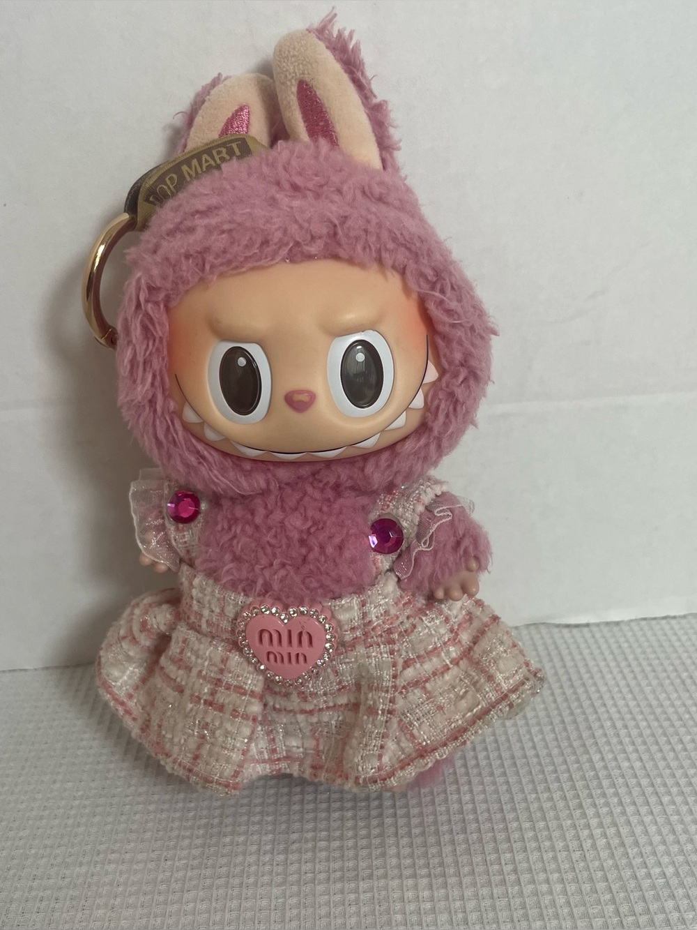 POP MART Labubu The Monsters Zizi Have a Seat Plush Pendant w/ MIN MIN Dress